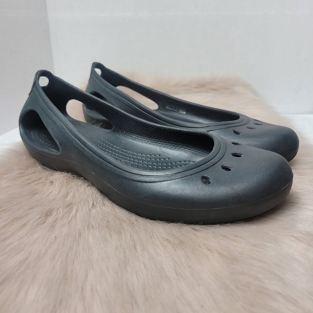 Crocs Shoes Women’s  Kadee Black Slip On Ballet Flats Size 8